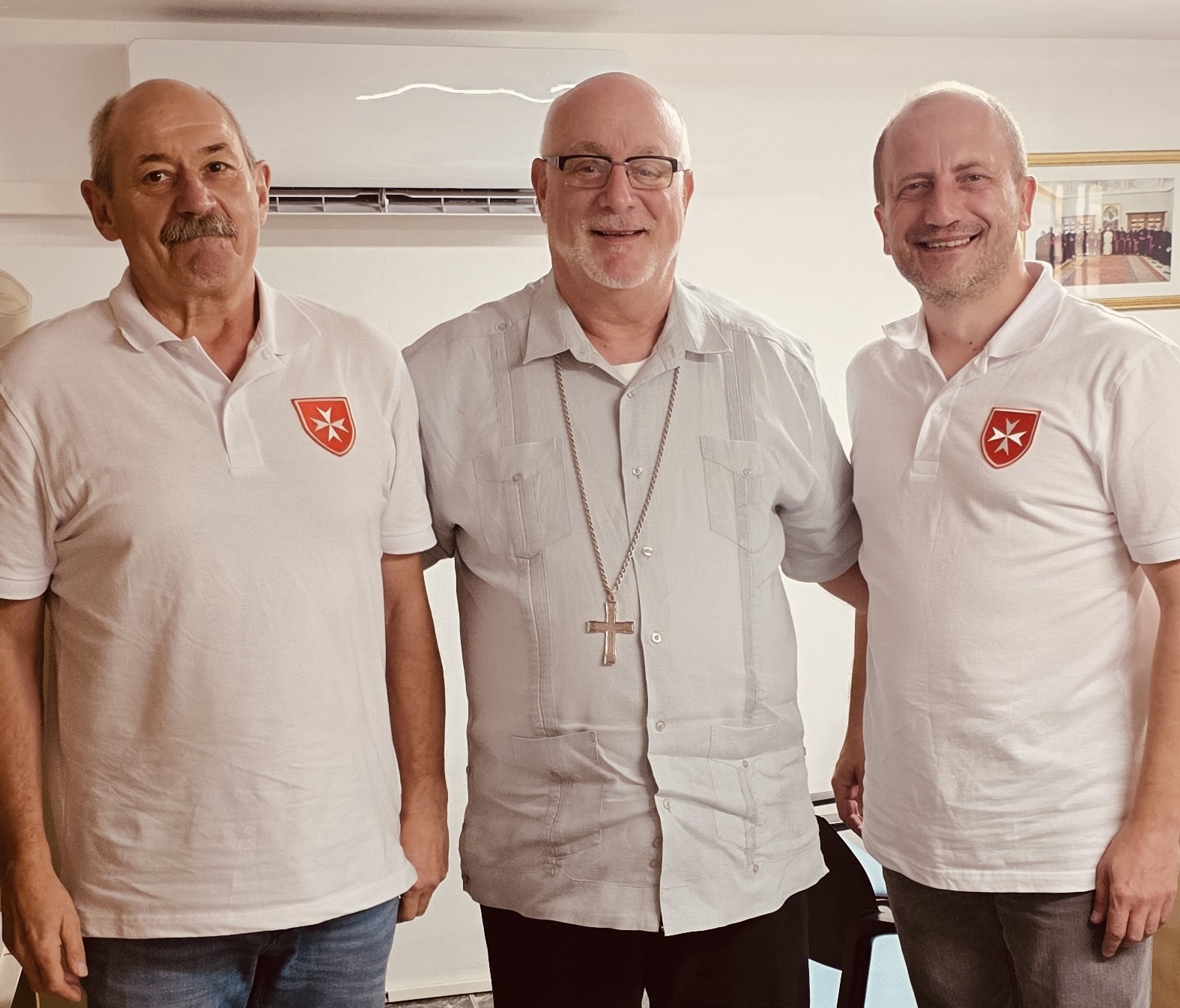 SMOM embassy collaboratores begin the process of rebuilding St. John Paul II Church.