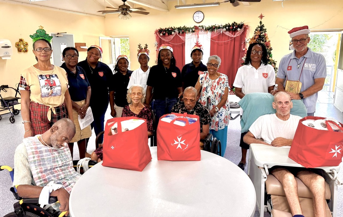 Christmas parcels for sick people in St. Kitts and Nevis.